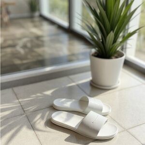KOIO White Elba Slide Sandals